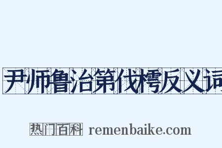 尹师鲁治第伐樗反义词是什么意思的图片